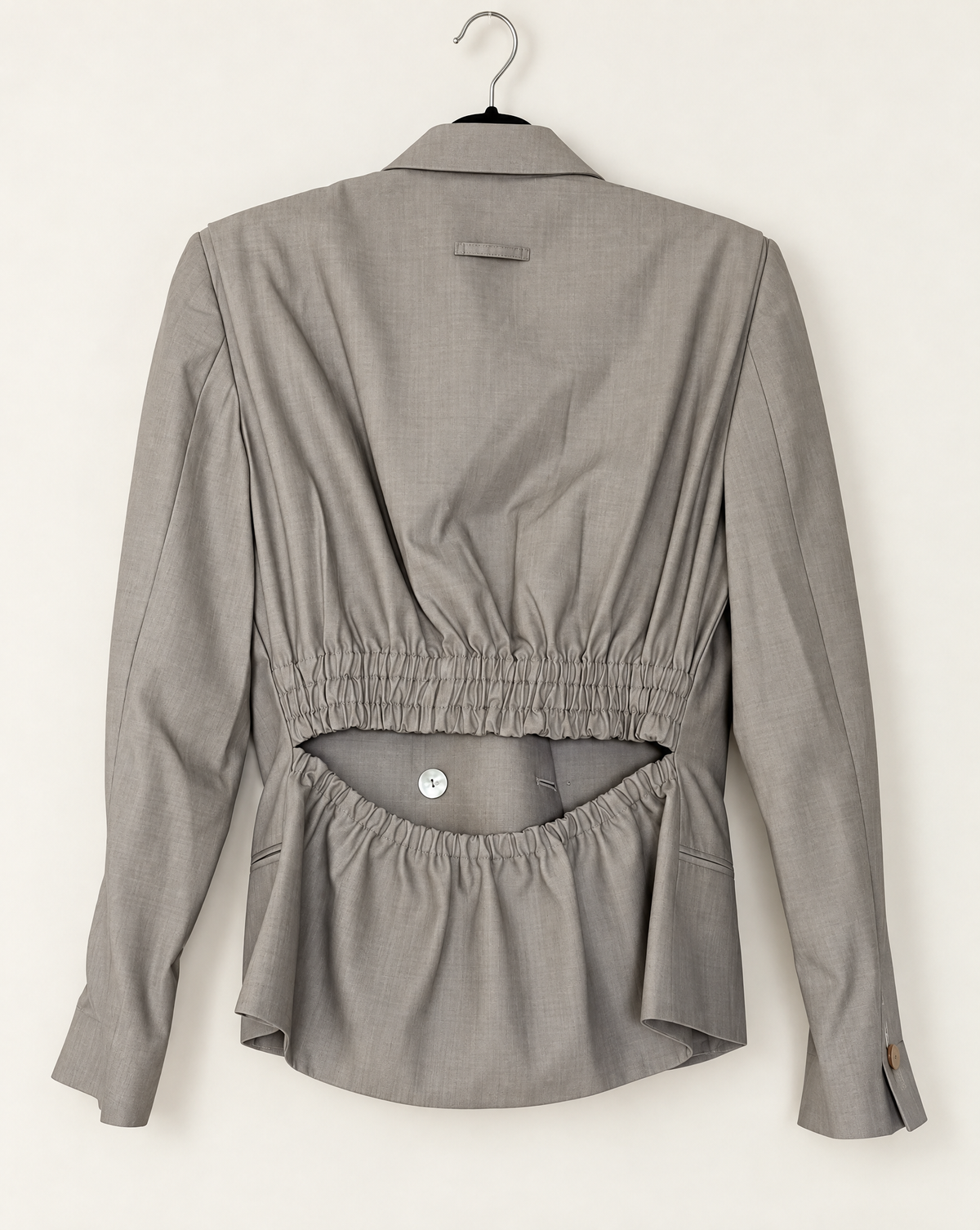 Jean Paul Gaultier Gray Peek-a-Boo Back Blazer