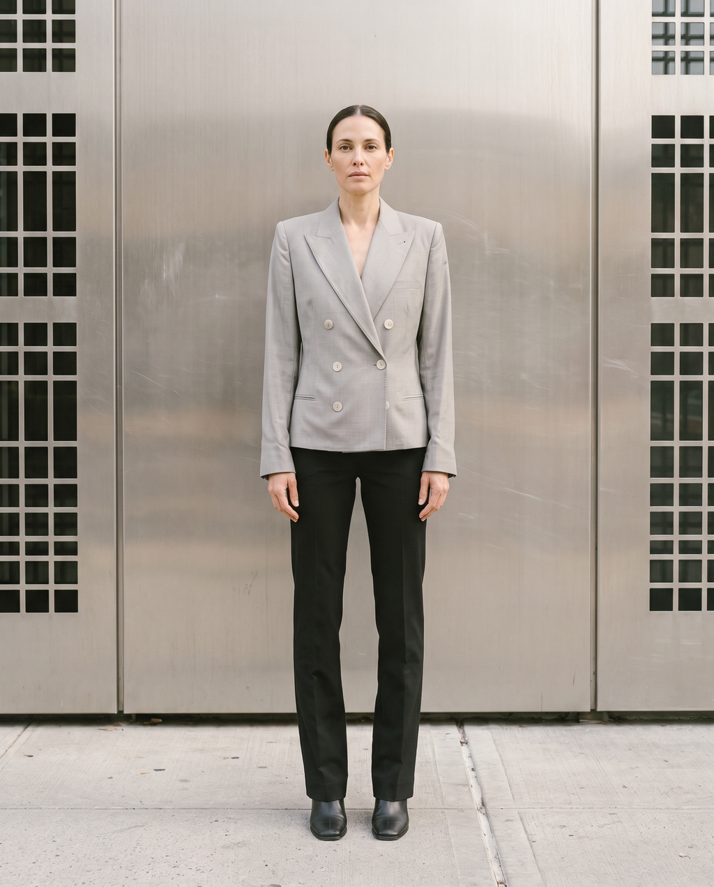 Jean Paul Gaultier Gray Peek-a-Boo Back Blazer