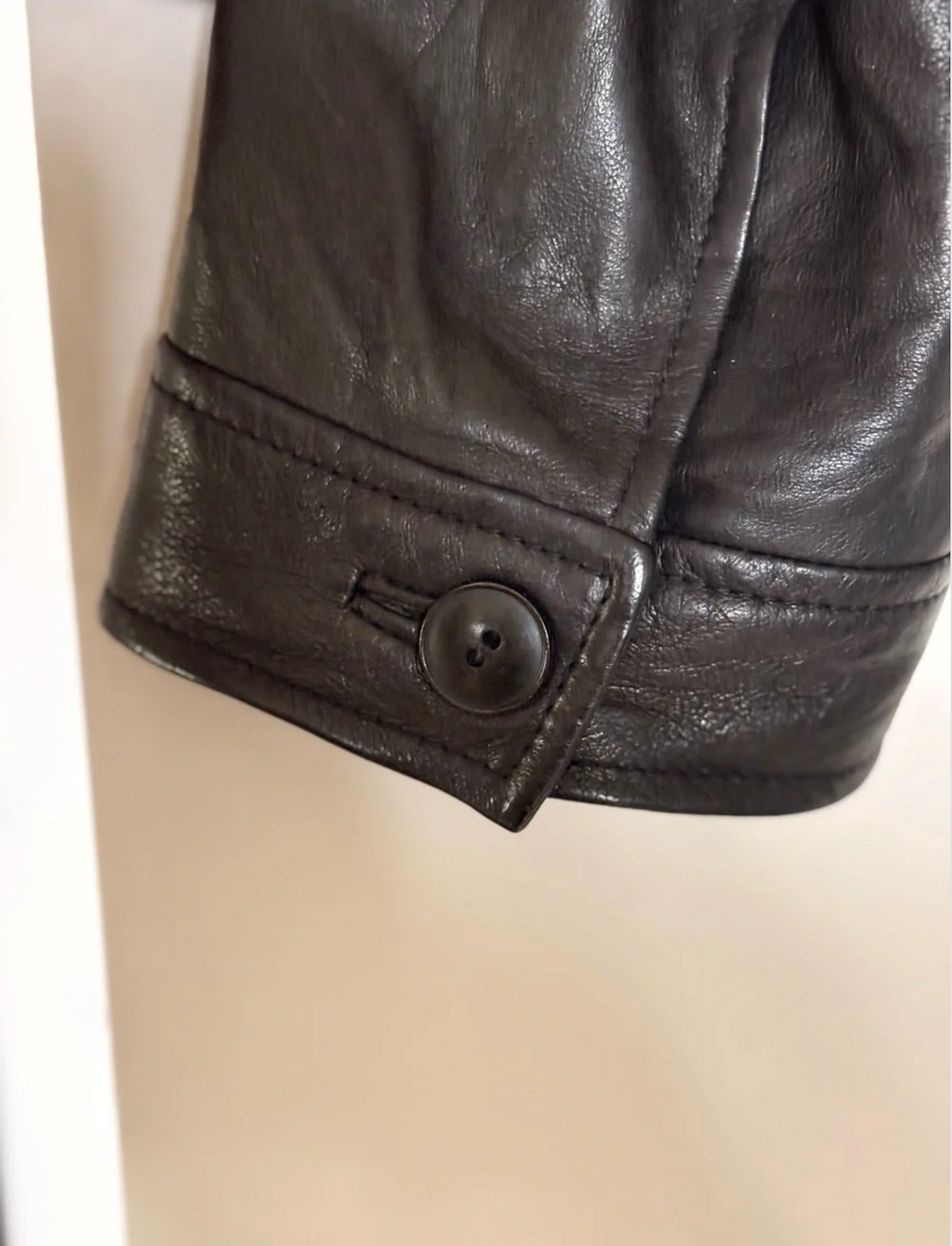 Alexander Wang Black Leather Two-Button Blazer