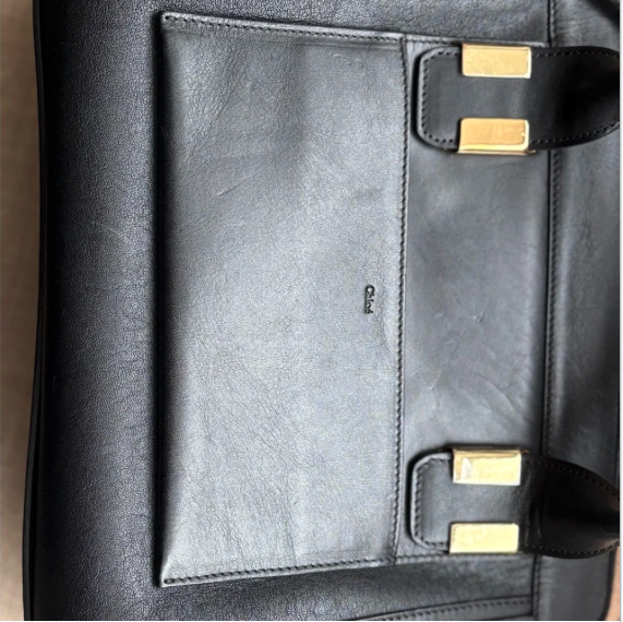 Chloe Black Alice Two Way Leather Handbag