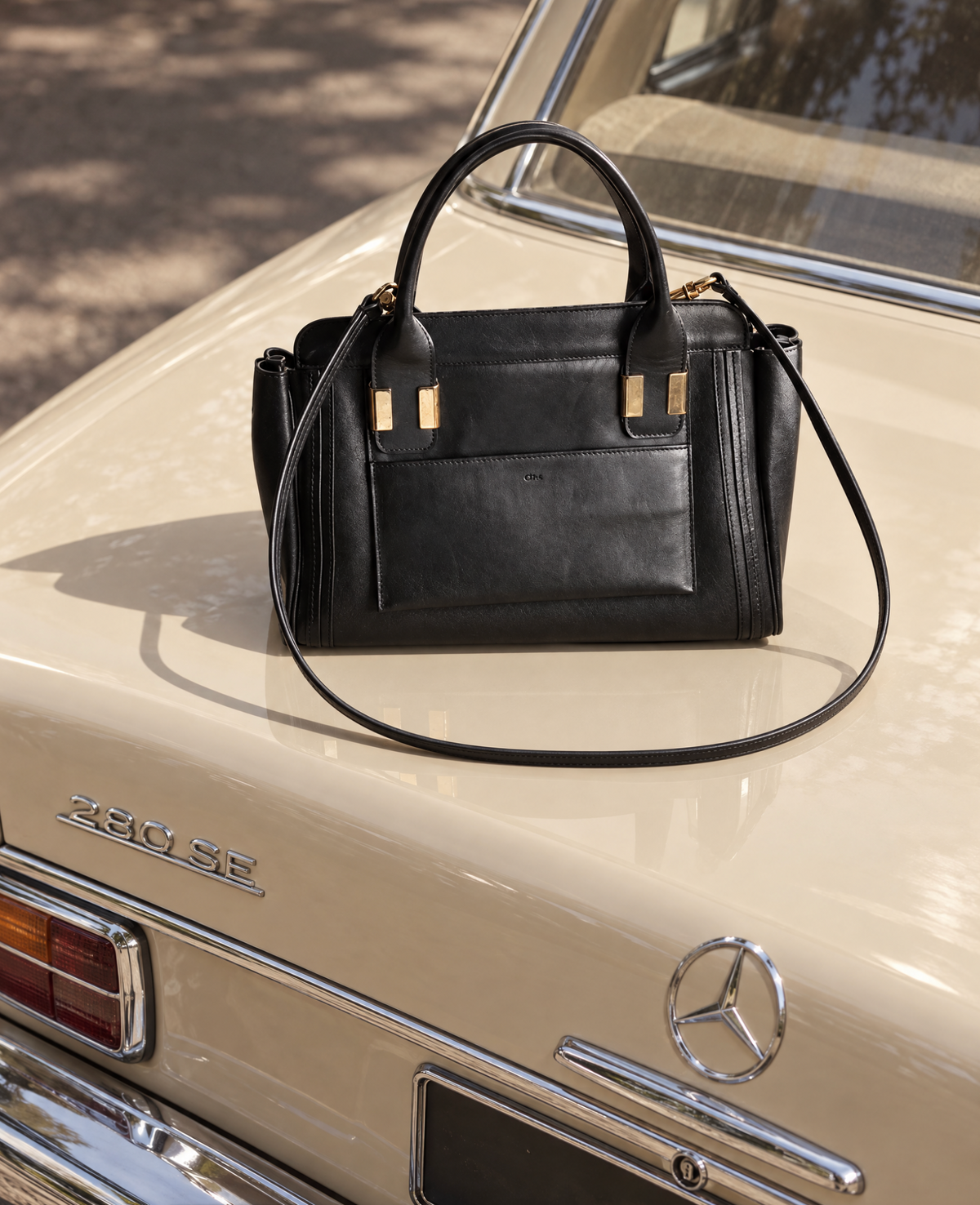 Chloe Black Alice Two Way Leather Handbag