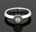 18K White Gold Diamond Solitaire Ring