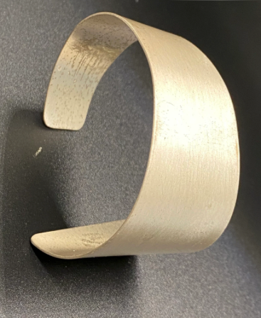 LEUF Sterling Modernist Hand-wrought Signed Cuff Bracelet