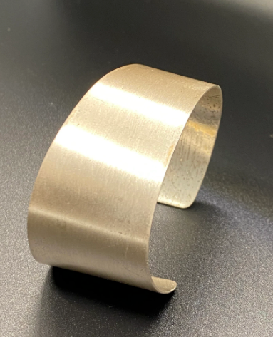 LEUF Sterling Modernist Hand-wrought Signed Cuff Bracelet