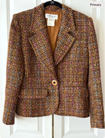Yves Saint Laurent Encore Multi Color Tweed Blazer