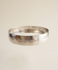 Hammered Bangle Sterling Silver Large Marked 925 I10 S