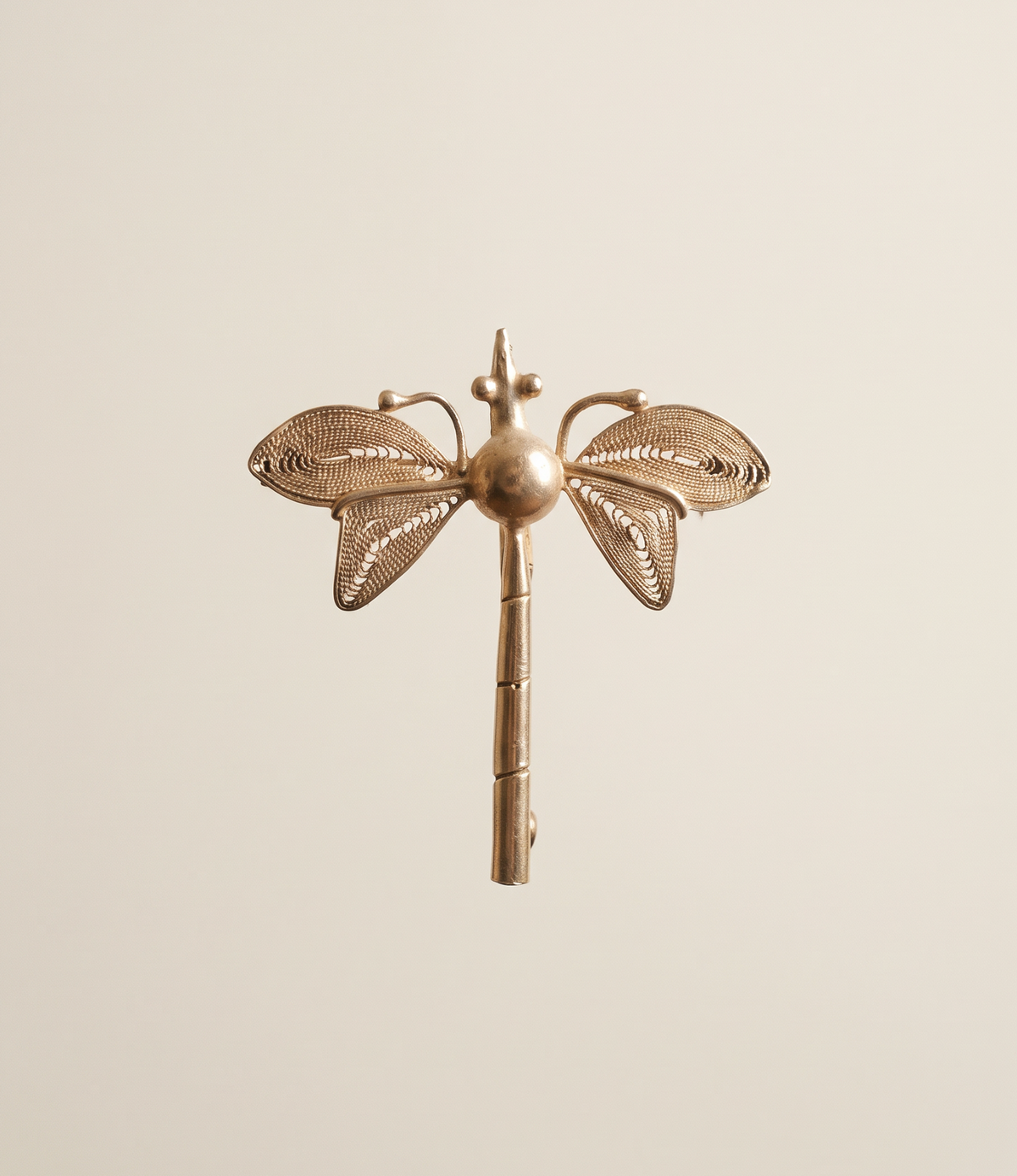 Handmade Sterling Silver Filagree Dragonfly Brooch