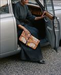 L.A.M.B. Tan Carlisle Foldover Clutch