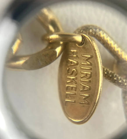 Miriam Haskell Gold-Tone Adjustable Curb-Link Chain and Coin Medallion